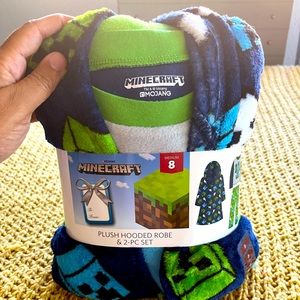 Boys Minecraft Hooded Robe and PJ set